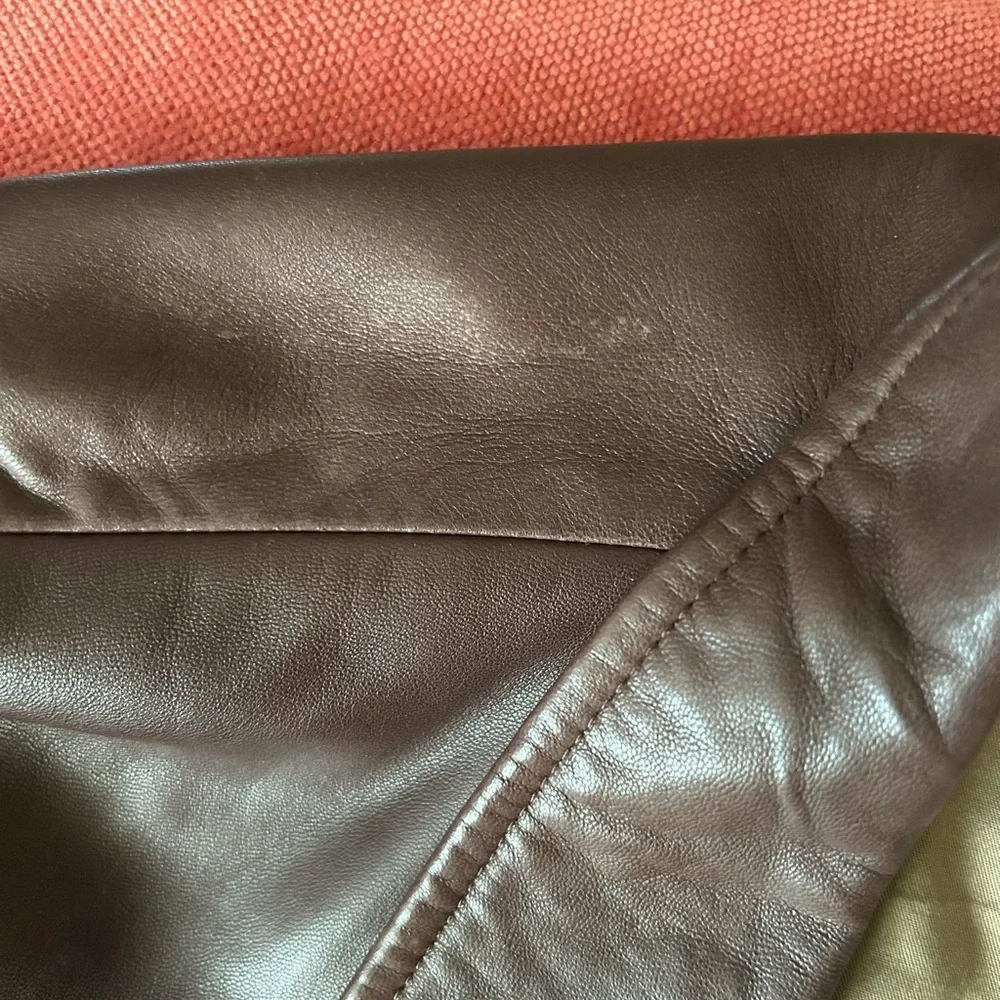 Ralph Lauren Men's Dark Brown Leather Jacket - Picture 5 of 8